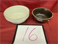 (2) Stoneware Bowls w/ Cracks