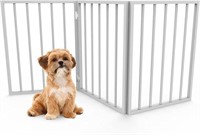 PETMAKER WHITE WOODEN FREE STANDING PET GATE
