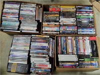 4 boxes od DVDs. Various genre.  Look at the