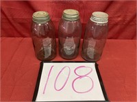 3 half gallon jars