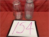 Woodbury and Root glass Jars