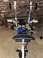 Weight Bench including Weights