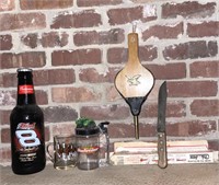 Budweiser Items, Hickory Handled Knife, & More