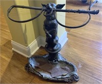 Antique Cast Iron Dog Umbrella Stand/Holder