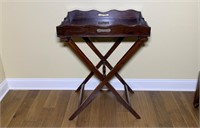 Antique Mahogany Folding Butler's Tray Table