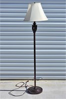 Antiqued Brass Floor Lamp