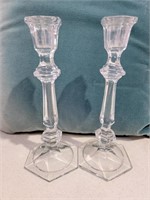 Set of 10" Crystal Taper Candle Holder