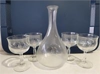 Glass Decanter & Glasses Set
