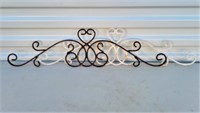 Two 24" Decorative Wrought Iron Wall Art Pieces