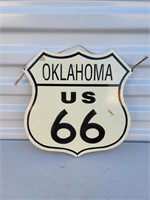 Lightweight Metal Oklahoma US 66 Wall Sign