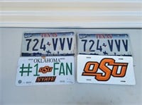 Mixed Lot Texas & OSU License Plates