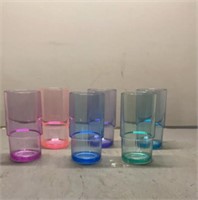 Tupperware colorful plastic glasses