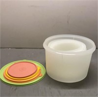Tupperware storage bowls- set of 4 w/ colorful