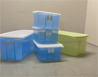 Tupperware water color storage containers
