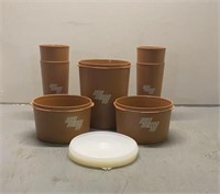 Tupperware storage containers with cups