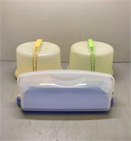 Tupperware- 2 cake keepers and a bread keeper