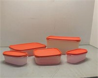 Tupperware storage containers set of 5