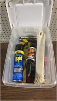 Small Tote of Home Utility Items