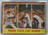 1962 Topps #317 Stan Musical 21st Season Card
