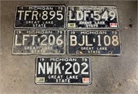 Lot of 1979 Michigan Plates