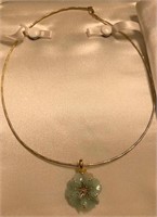 Perry’s Gold Mine Necklace with Jade Pendant