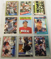 Sheet Of 9 Carlton Fisk Baseball Cards