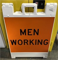 Men Working Plastic Safety Sign. 36” x 24.5”
