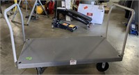 Gray Dayton Industrial platform Cart with locking