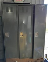 3 door upright locker 54×21×78.  Is dented