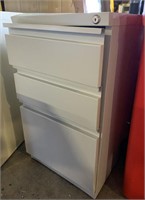 3 Drawer Rolling file cabinet (light tan)