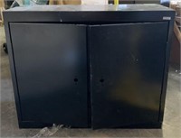 Black Metal Utility Cabinet, one shelf included