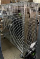 Rolling metal storage cage