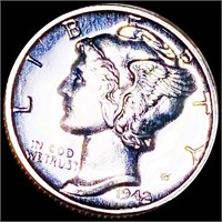 1942 Silver mercury Dime Gem Proof