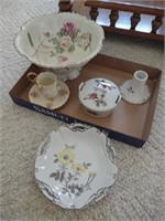 Group of China including large footed bowl