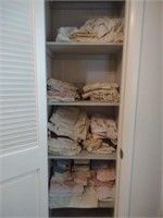 Large lot of linens and towels