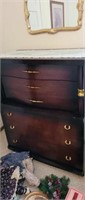 Bassett dark wood chest of drawers