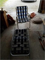 Lot of 3 lawn chairs.