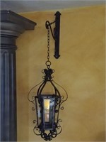 Large ornate metal & glass candle lanterns *
New