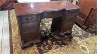 Mahogany Carved Kneehole Desk