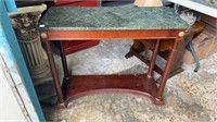 Green Marble Top Wall Table
