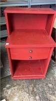 Red Stand with Drawer