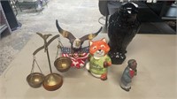 Two Eagles, Fox, Scale, Figurines