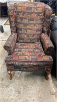 Queen Anne Wingback Chair - Book Design Upholstery