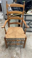 Maple Rush Seat Arm Chair
