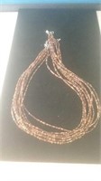 Multi strand Brown bead necklace