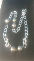 Silvertone chain necklace