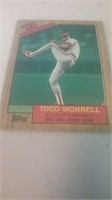1986 St Louis Cardinals Todd Worrell baseball