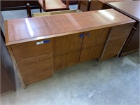66x20.25 wall cabinet with file drawers & center