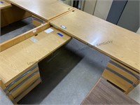 70x59.5 inch L shaped work desk.