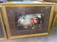 2 gold colored framed pictures. 40.5x31.5 &